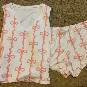 TBBC BEAUTY SLEEVE SNOOZE SET (WOMENS) - TASSEL & TRIM WITH WORTH AVENUE WHITE